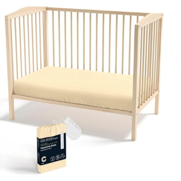 Eucalyptus Crib Sheet – Baby/Toddler – Cooling, Soft, 100% TENCEL – Olive Crate - Picture 4 of 6